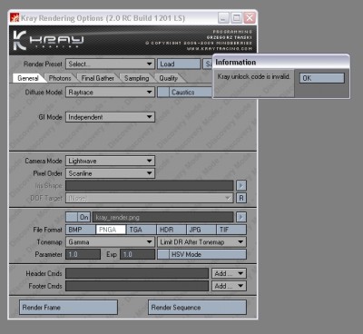 kray_error1.jpg (163.93 KiB) Viewed 10727 times error I get when I click on render frame