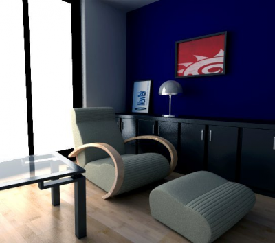 remodeling scene (original from jhonny quick) quick modeling and rendering in kray 1.7